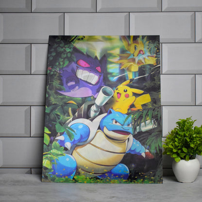 Pokémon Forest Adventure Characters – 3D Lenticular A3 Poster