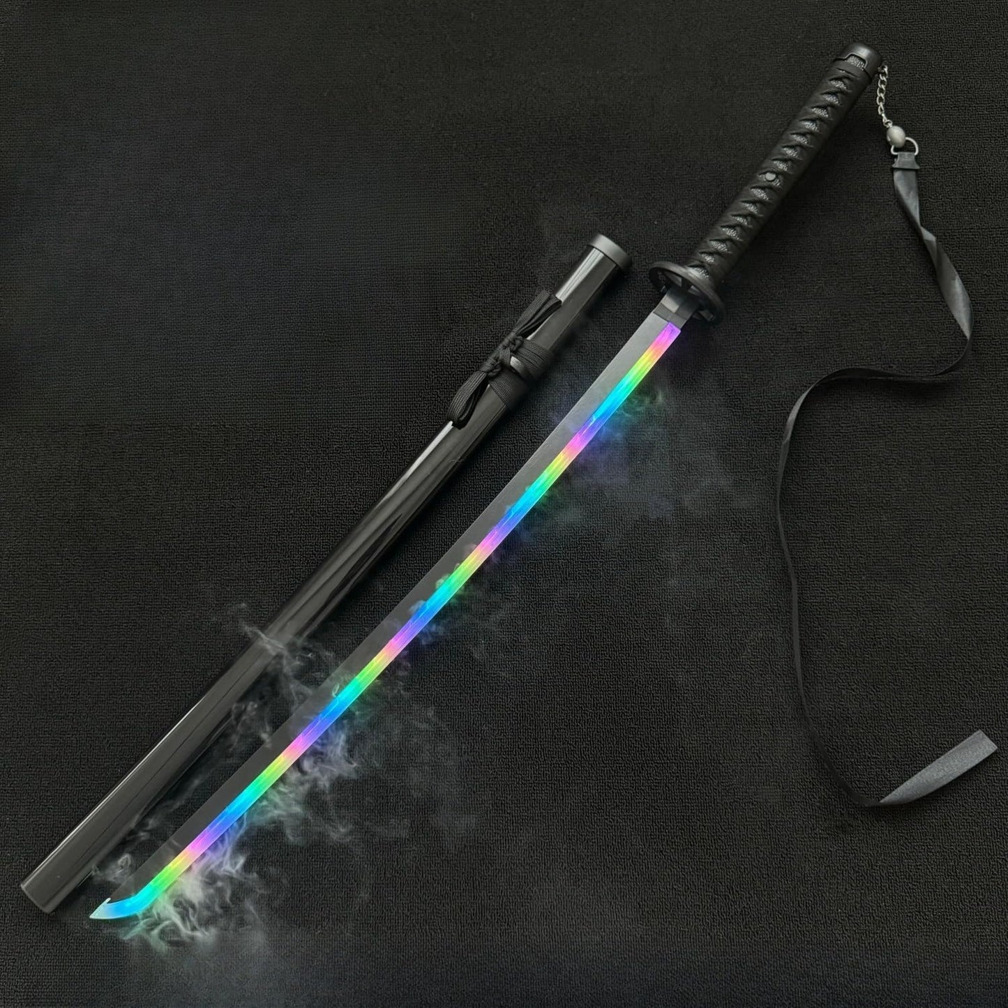 Demon Slayer RGB Smoke Katana Sword – 103cm Multi-Color LED Glowing Blade V2