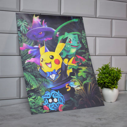 Pokémon Forest Adventure Characters – 3D Lenticular A3 Poster
