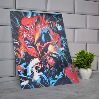Spider-Man vs Venom Dynamic Battle Artwork – 3D Lenticular A3 Poster