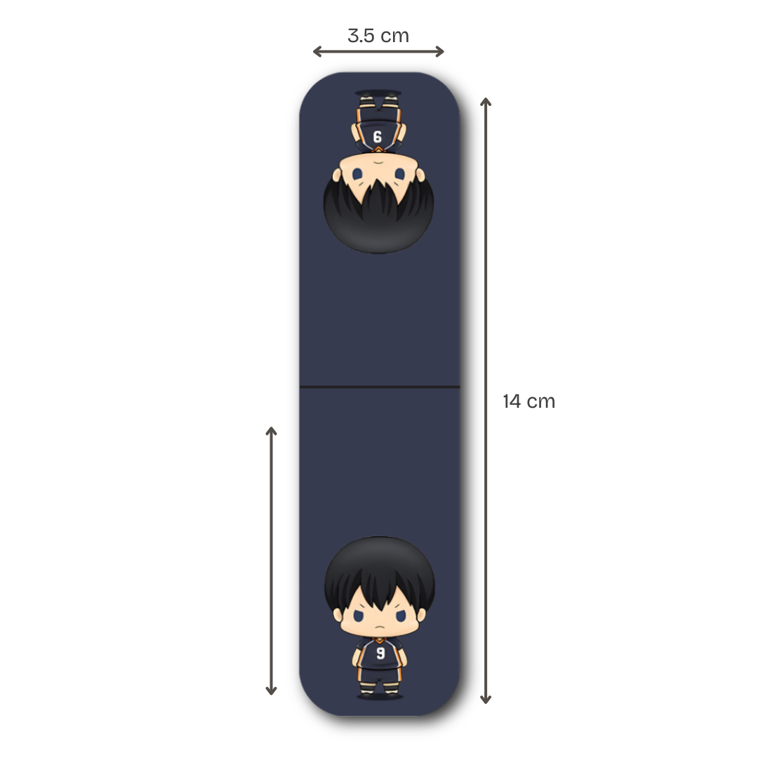Haikyuu!! Magnetic Bookmarks – Set of 6 | Chibi Hinata, Kageyama, Tsukishima & More