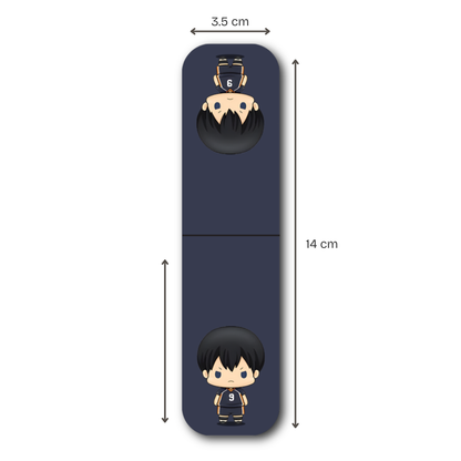 Haikyuu!! Magnetic Bookmarks – Set of 6 | Chibi Hinata, Kageyama, Tsukishima & More