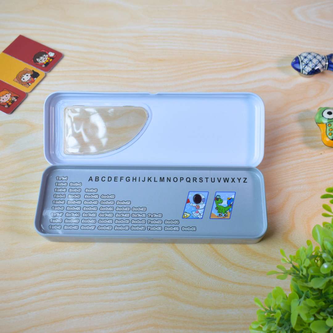 Multi-Compartment Pencil Box for Kids – Astronaut Moon & Cute Dinosaur Car Themes