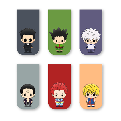 Hunter x Hunter Magnetic Bookmarks – Set of 6 | Chibi Gon, Killua, Hisoka & More
