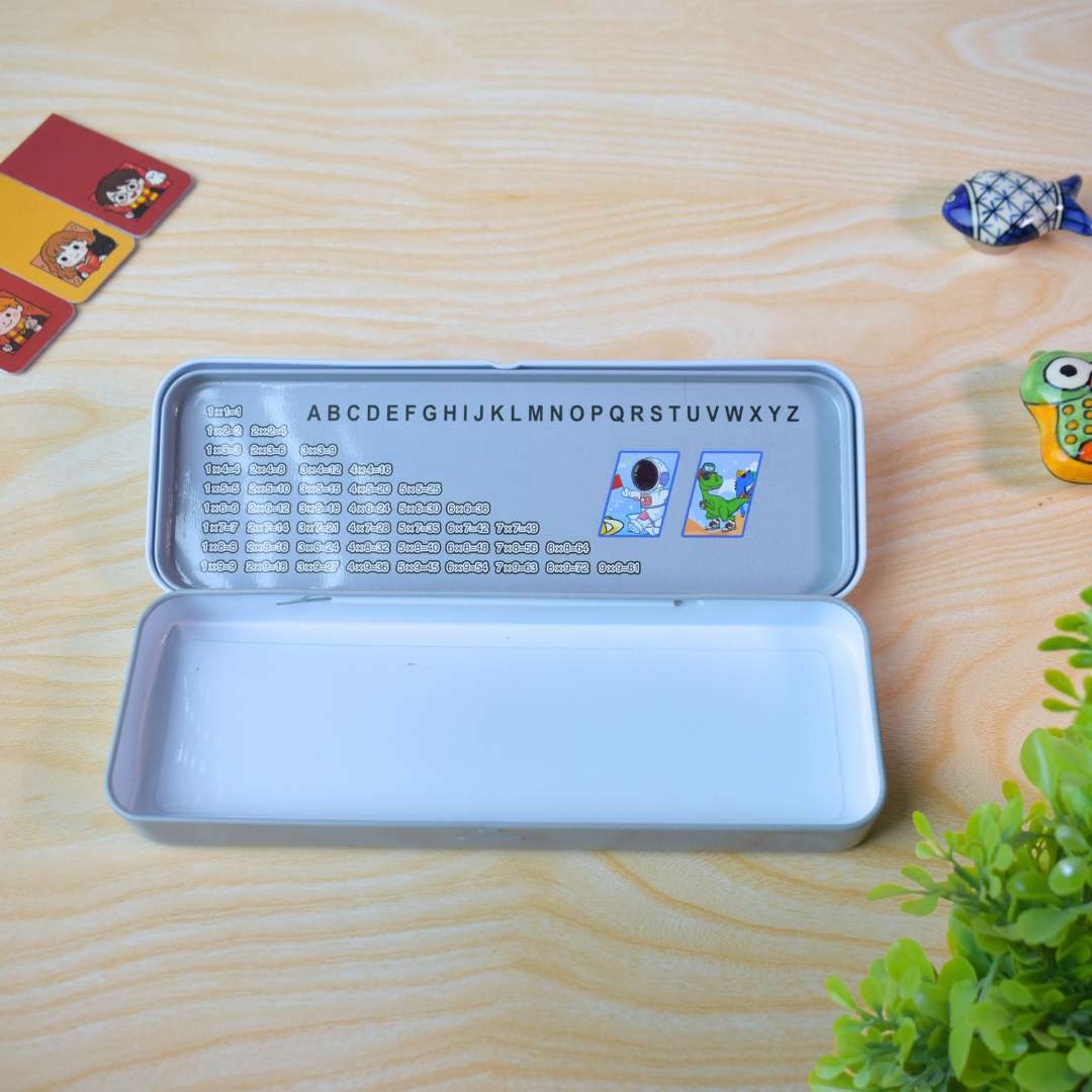 Multi-Compartment Pencil Box for Kids – Astronaut Moon & Cute Dinosaur Car Themes