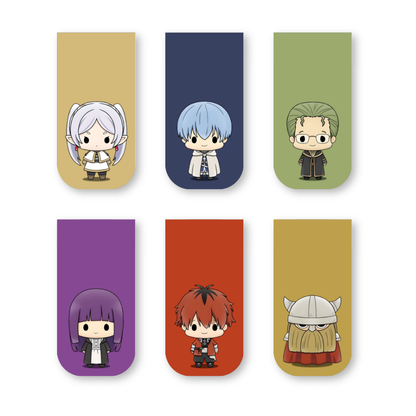 Frieren: Beyond Journey's End Magnetic Bookmarks – Set of 6 | Chibi Frieren, Fern, Stark & More