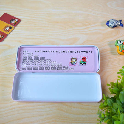 Multi-Compartment Pencil Box for Kids – Astronaut Moon & Cute Dinosaur Car Themes