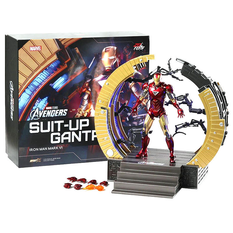 Iron Man Mark 6 with Suit-Up Gantry — ZD Toys Set