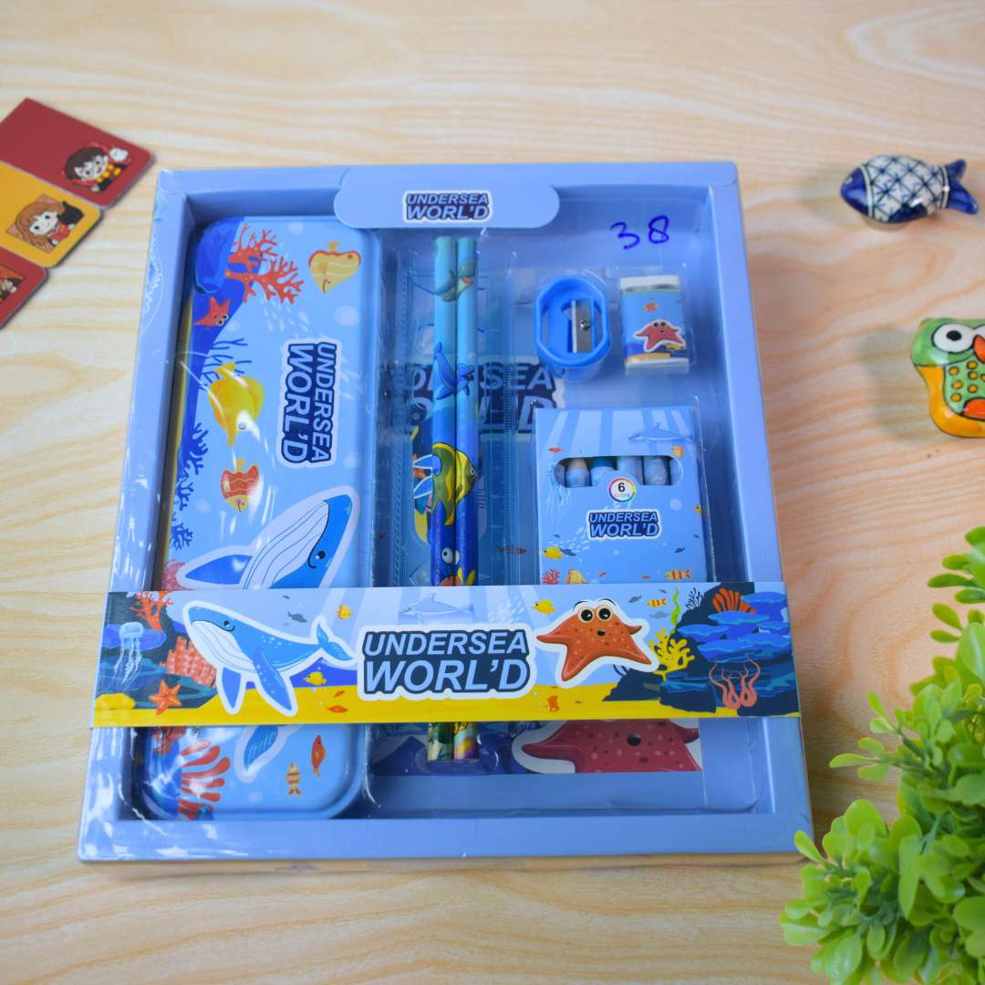 Kids Stationery Gift Set | Pencil Box with Writing Essentials