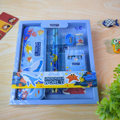 Kids Stationery Gift Set | Pencil Box with Writing Essentials