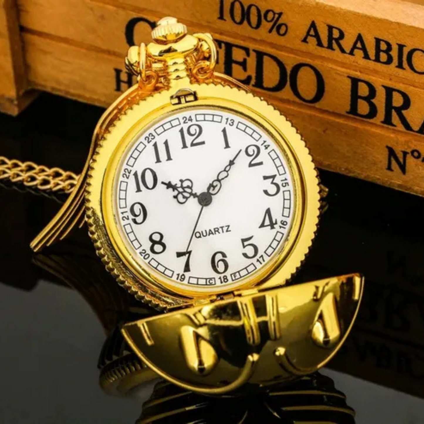 Harry Potter Golden Snitch Chain Pocket Watch Necklace