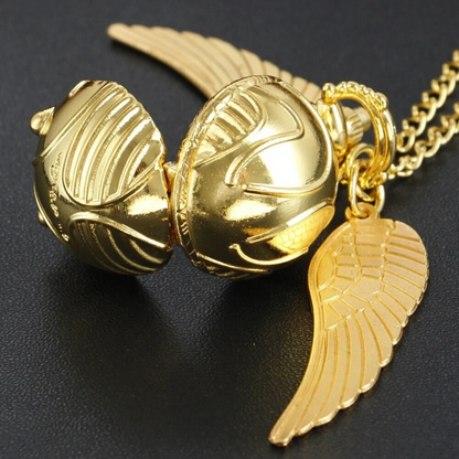 Harry Potter Golden Snitch Chain Pocket Watch Necklace