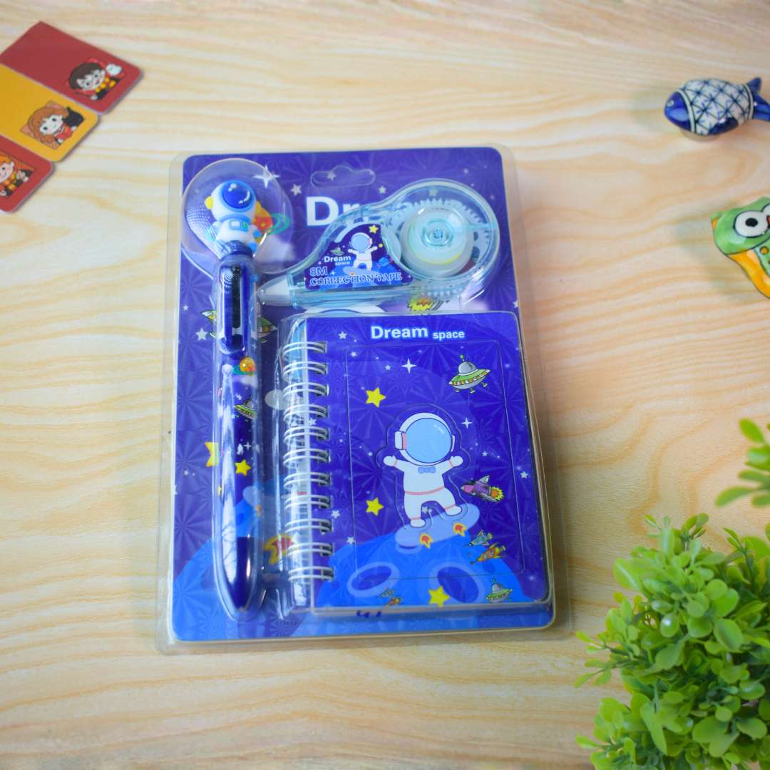 Stationery Gift Set – Notebook, Pen & Correction Tape