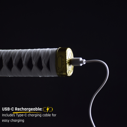 Ghost of Tsushima: Jin Sakai LED Katana 104cm - USB-C charging port in the gold pommel with the Type-C cable