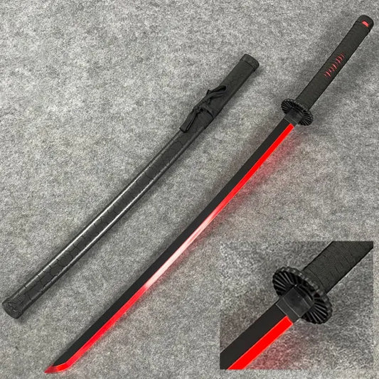 Ichigo Kurosaki Zangetsu Wooden Katana – 104 cm LED Anime Sword