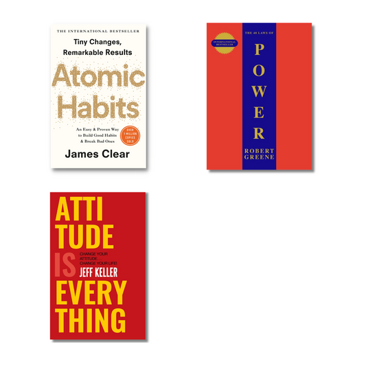 [Combo] Atomic Habit-48 Laws Of Power-Attitude Is Everything (Paperback)