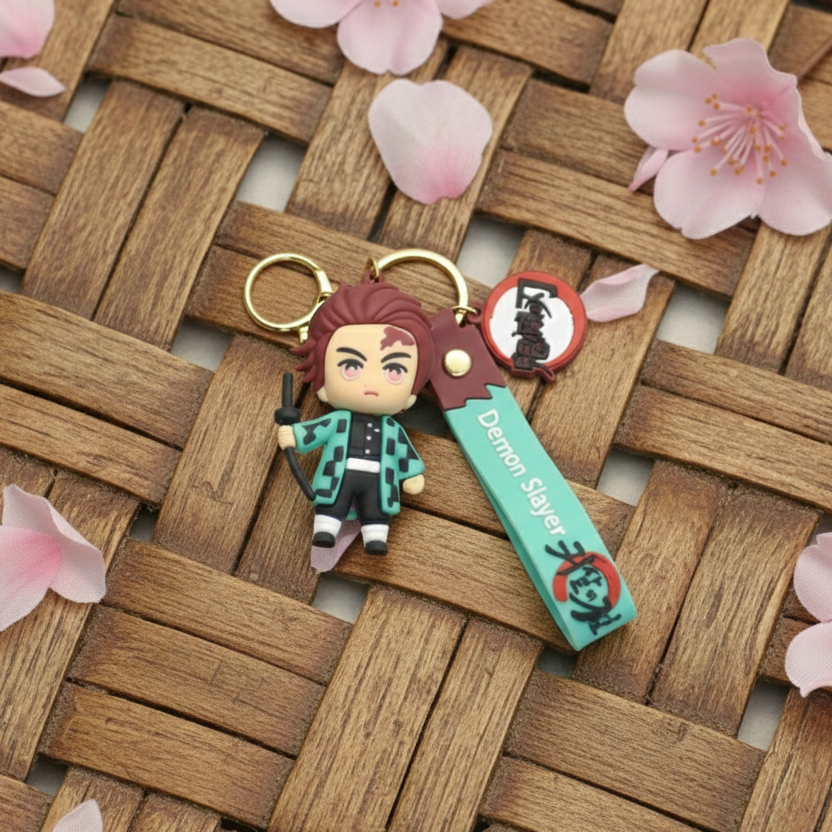 Tanjiro Kamado Mini Figure Keychain – Demon Slayer Anime Accessory