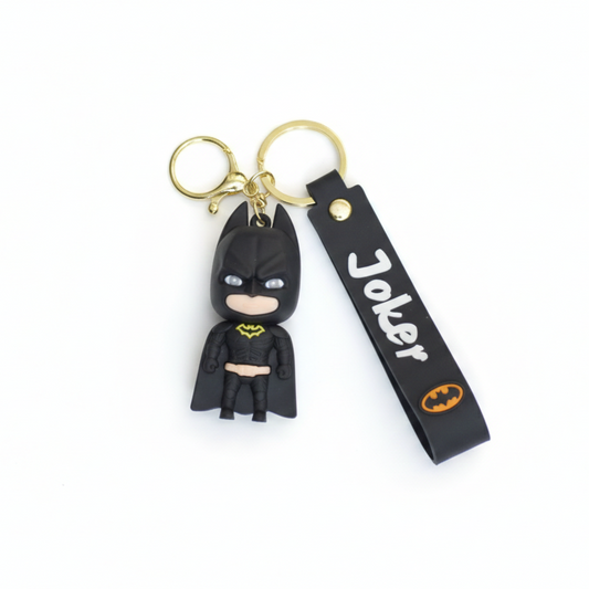Batman Chibi Keychain – Superhero PVC Keyring Charm