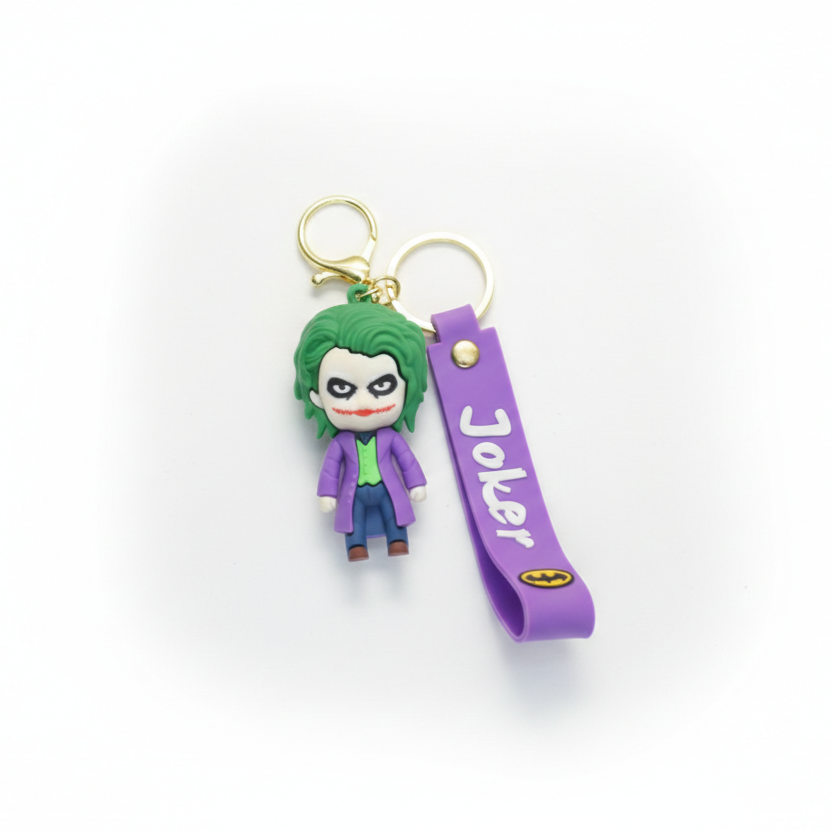 Joker Mini Figure Keychain – DC Villain Chibi Keyring Accessory