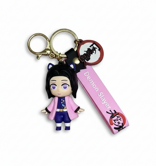 Shinobu Kocho Chibi Keychain – Demon Slayer PVC Keyring Charm