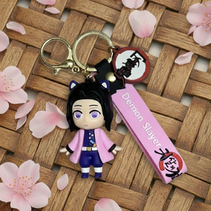 Shinobu Kocho Chibi Keychain – Demon Slayer PVC Keyring Charm