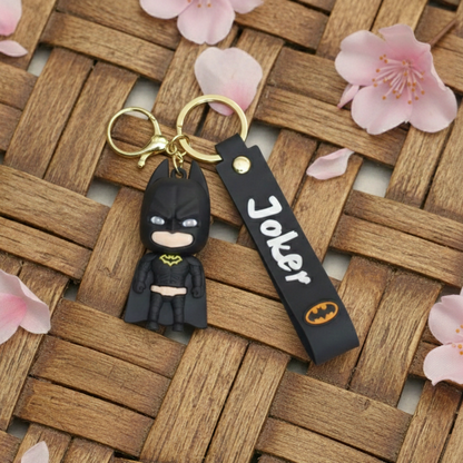 Batman Chibi Keychain – Superhero PVC Keyring Charm