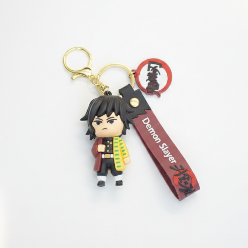 Giyu Tomioka Chibi Keychain – Demon Slayer Anime PVC Keyring Charm