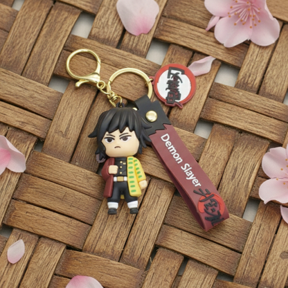 Giyu Tomioka Chibi Keychain – Demon Slayer Anime PVC Keyring Charm