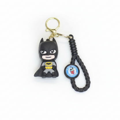 Batman Mini Figure Keychain – Superhero Chibi Keyring Accessory