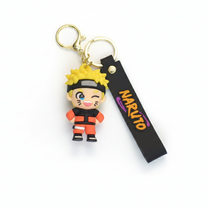 Naruto Uzumaki Chibi Ninja Keychain – Anime Rubber Charm with Strap