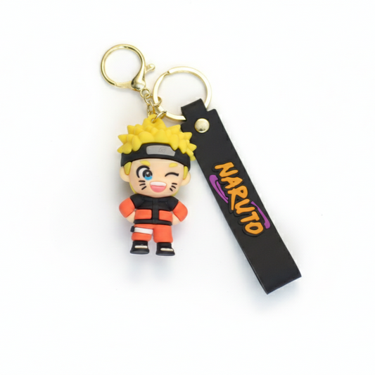 Naruto Uzumaki Chibi Ninja Keychain – Anime Rubber Charm with Strap