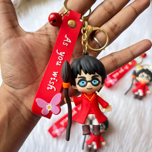 Harry Potter Wizard Mini Figure Keychain – Cute PVC Cartoon Bag Charm