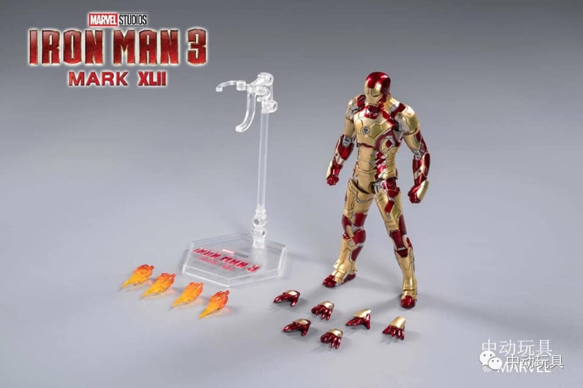 Iron Man Mark XLII ZD Toys Action Figure – 1/10 Scale Marvel Collectible (Iron Man 3)