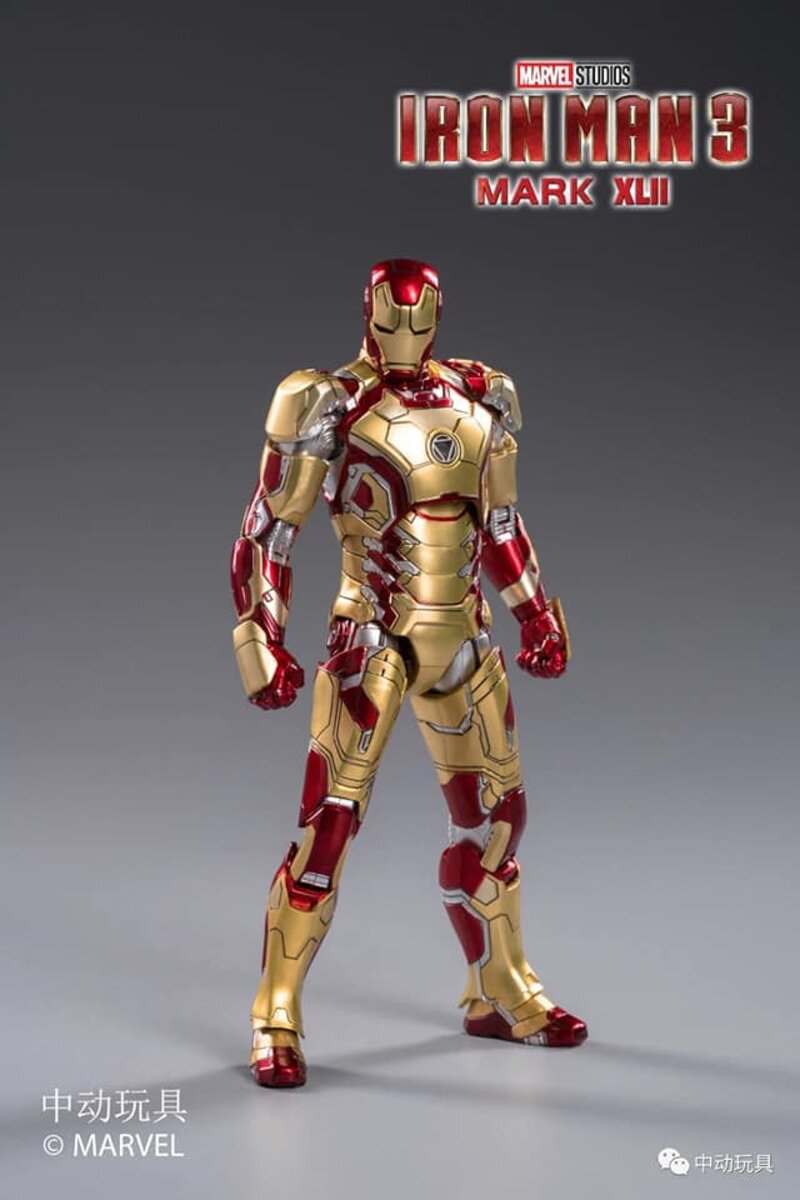 Iron Man Mark XLII ZD Toys Action Figure – 1/10 Scale Marvel Collectible (Iron Man 3)