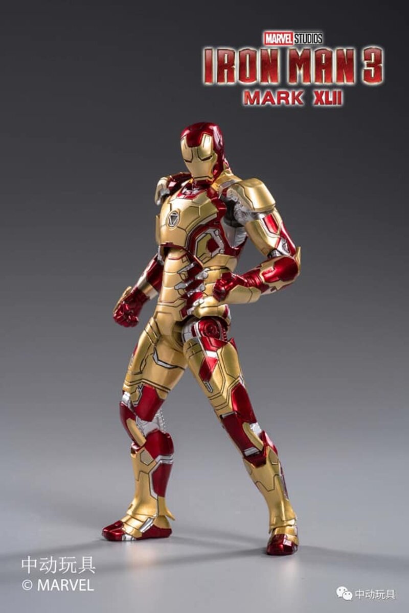 Iron Man Mark XLII ZD Toys Action Figure – 1/10 Scale Marvel Collectible (Iron Man 3)