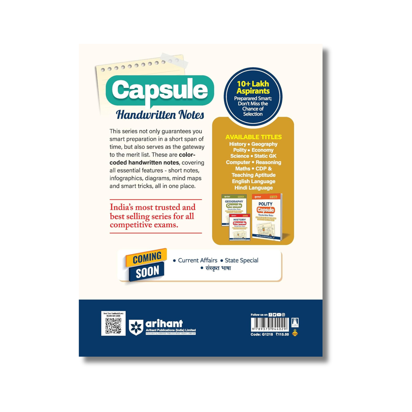 Arihant CDP and Teaching Aptitude Capsule Handwritten