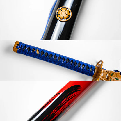 Onimaru Kunitsuna Black & Red Katana Replica – 103 cm Decorative Samurai Sword