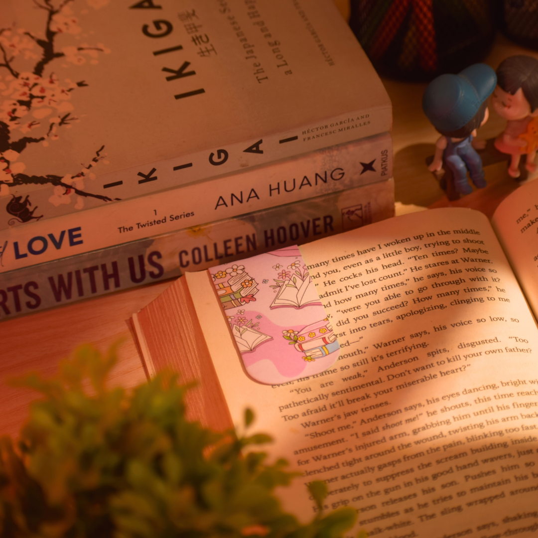 Cute Aesthetic Magnetic Bookmarks – Set of 5 | Cats, Books, Floral & Puppy Designs