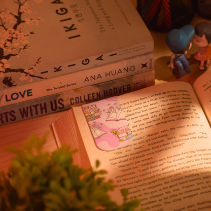 Cute Aesthetic Magnetic Bookmarks – Set of 5 | Cats, Books, Floral & Puppy Designs