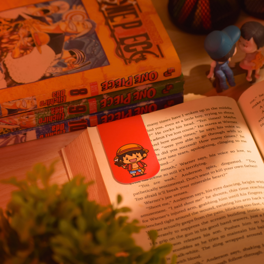 One Piece Magnetic Bookmarks – Set of 9 | Chibi Luffy, Zoro, Nami, Shanks & More