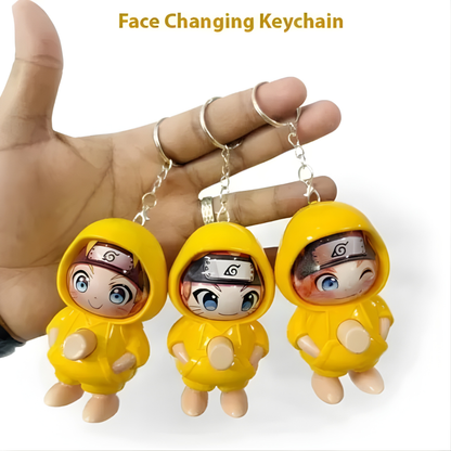 Naruto Face-Change Keychain – 3 Expression Anime Figure