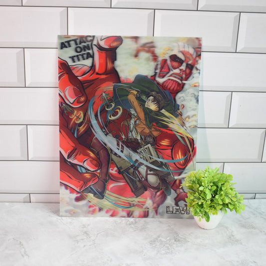 Attack on Titan Colossal Titan Battle 3D Lenticular A3 Poster – design 1