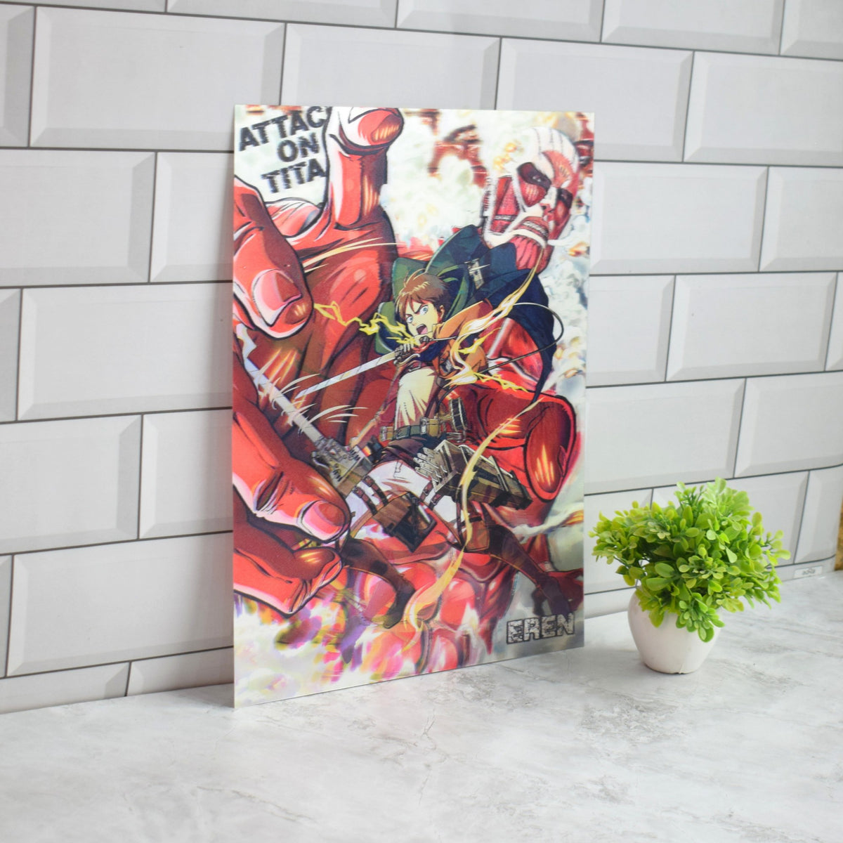 Attack on Titan Colossal Titan Battle 3D Lenticular A3 Poster – design 2