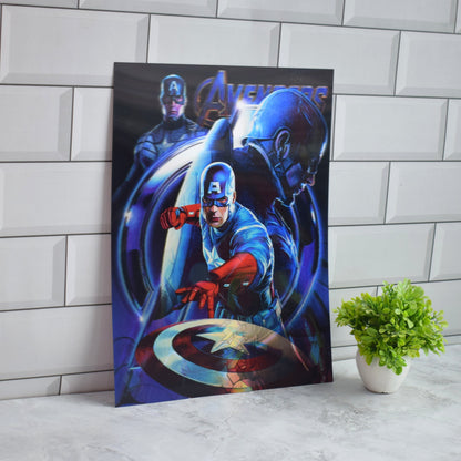 Avengers Iron Man, Captain America & Spider-Man 3D Lenticular A3 Poster – Captain America