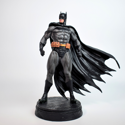 Batman ultimate 38cm Action Figure - full figure front view with flowing black cape on round base