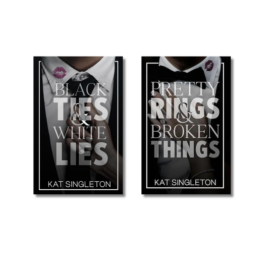 (Combo 2 Books) Black ties & white lies + Pretty Rings & Broken things by Kat Singleton