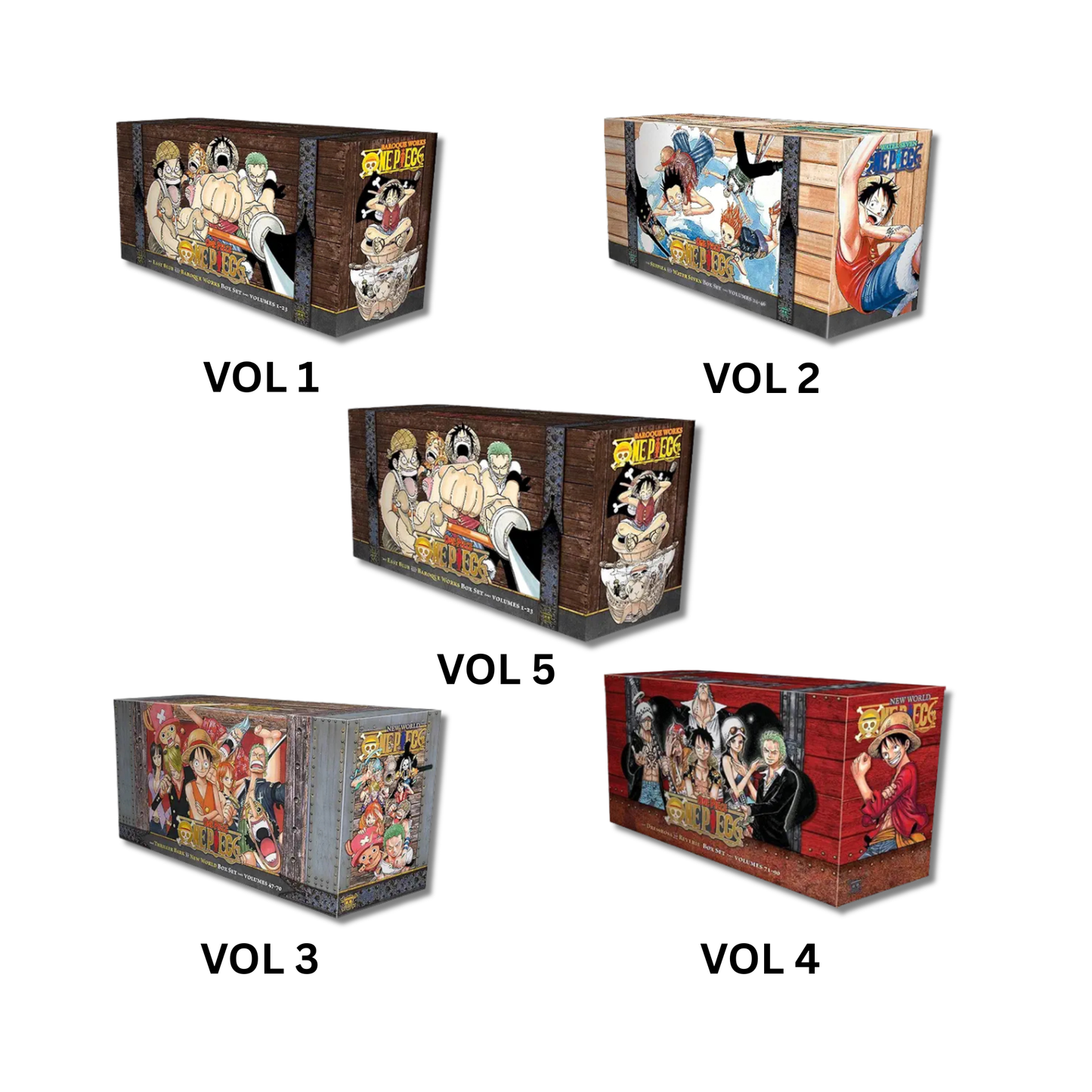 [Combo] One Piece Box Set Vol 1-5 :- Manga Volumes (1-105)