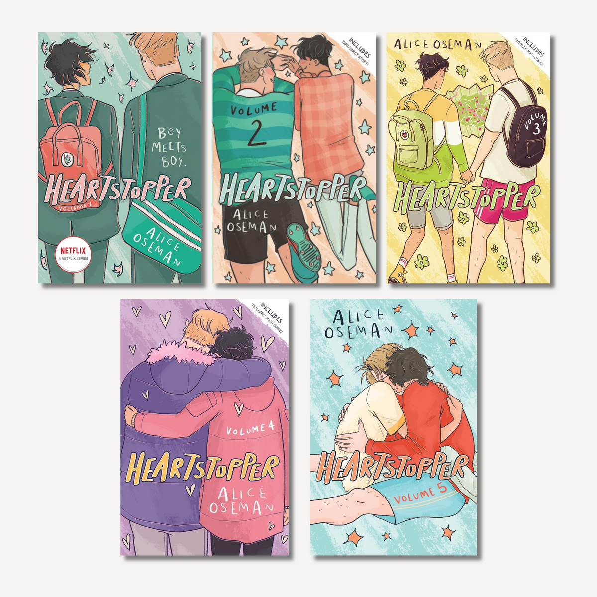 Heartstopper Series (5 Books Combo) By Alice Oseman book cover