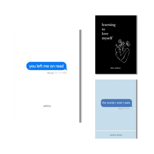 (Combo 3 Book) You left me on read + Learning To Love Myself + The Words I Wish I Said