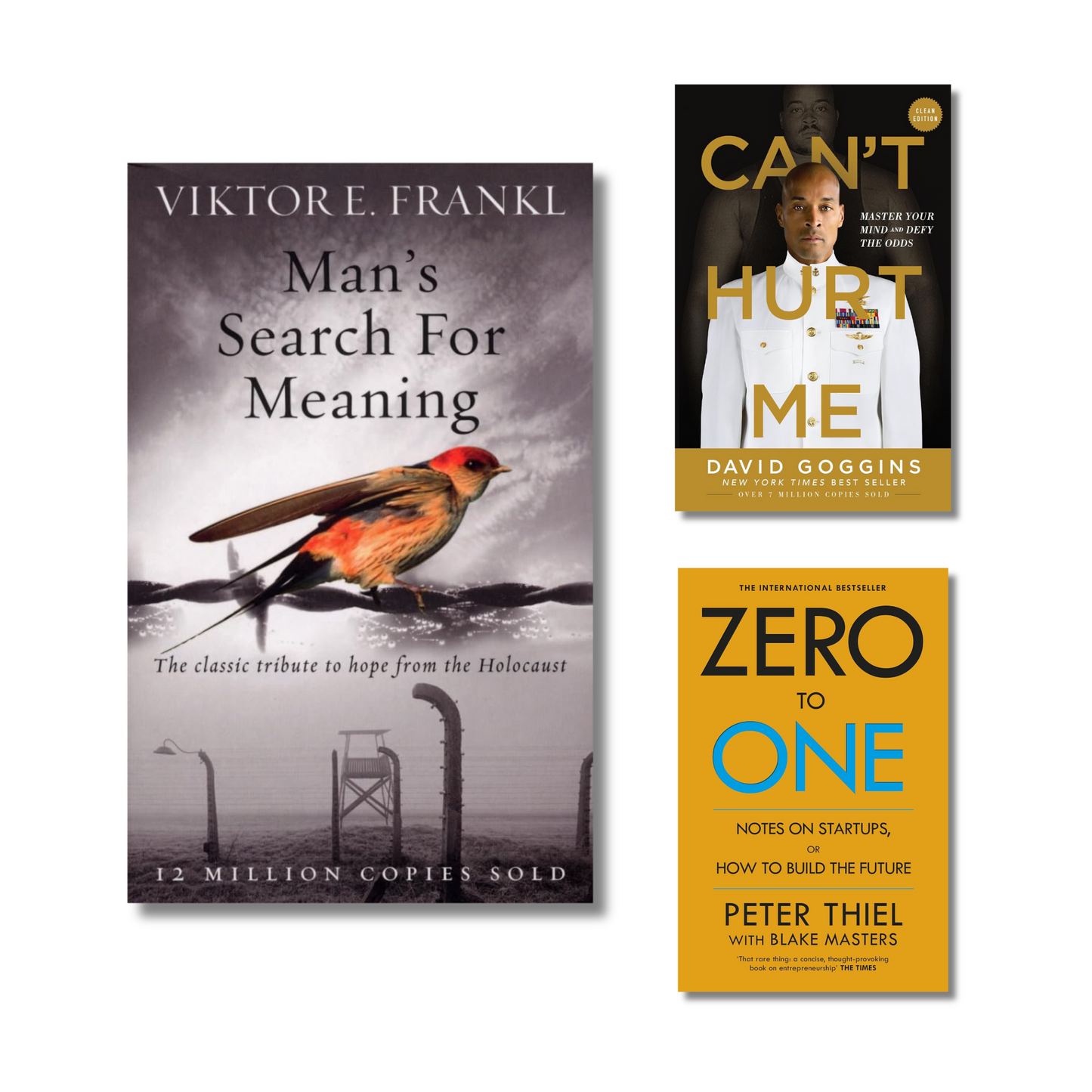 (Combo 3 Book) Man's search for meaning, Can't hurt me and Ikigai